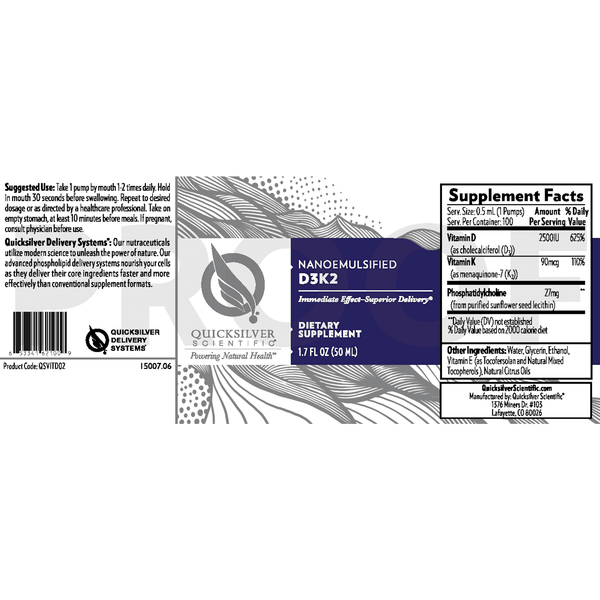 Nanoemulsified Vitamin D3-K2 - Shop Vibrant Life